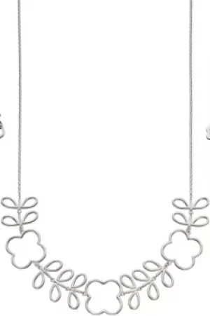 Ladies Orla Kiely Sterling Silver Open Stem Collar Necklace N4162