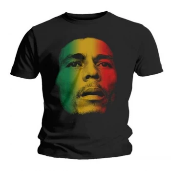 Bob Marley - Face Unisex Medium T-Shirt - Black