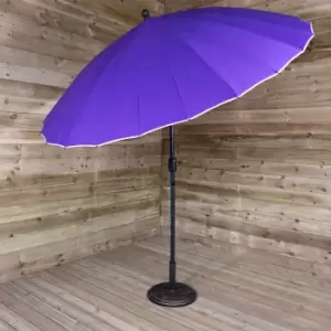 2.6m Aluminium Shanghai Outdoor Garden Parasol - Crank & Tilt in Purple