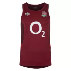 Umbro England Rugby Gym Vest 2023 2024 Adults - Red