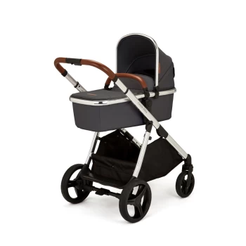 Ickle Bubba Eclipse 2 In 1 Carrycot & Pushchair - Chrome / Graphite Grey / Tan