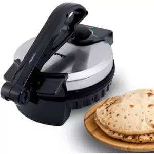 Geepas Electric Chapati Maker Flat Bread Naan Tortilla Fulka Roti Press Machine - Chrome