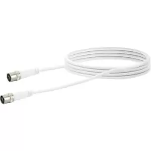 Schwaiger Antennas, SAT Cable [1x F quick connector - 1x F quick connector] 3m 10 dB fourfold shielding White