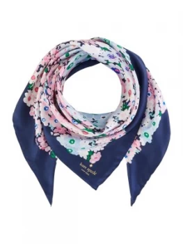 Kate Spade New York Daisy garden floral silk square scarf Multi Coloured