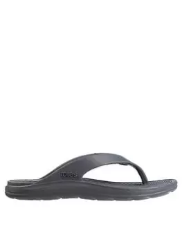 TOTES Mens Solbounce Toe Post Sandal - Grey, Size 12, Men