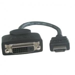 Lindy 41227 video cable adapter 0.2 m DVI-D HDMI Black