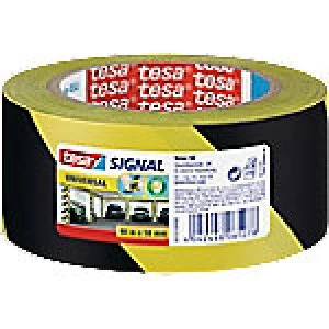 tesapack Marking Tape Signal 50 mm x 66 m Yellow,Black