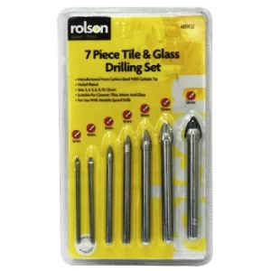 Rolson 48902 7pc Glass & Tile Drill Bit Set