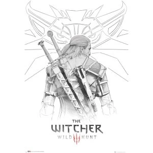 The Witcher Geralt Sketch Poster