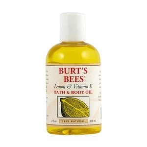 Burts Bees Lemon and Vitamin E Body and Bath Oil 115ml