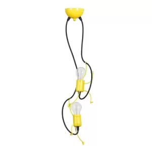 Emibig Bobi Yellow Slim Pendant Ceiling Light 2x E27