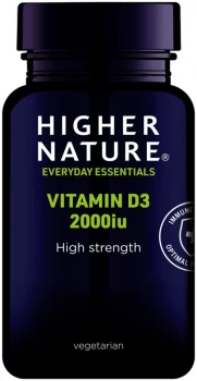 Higher Nature Vitamin D3 2000iu Capsules - 60s