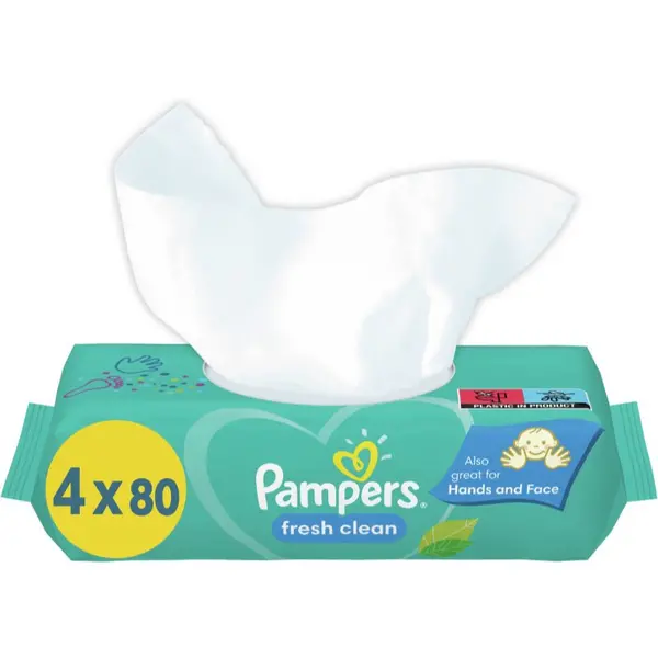 Pampers Fresh Clean 4x80 Wet Wipes