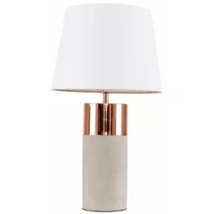 22173 Cement/Copper Cylindrical TL+ 23280 NE Small White TPD Shade