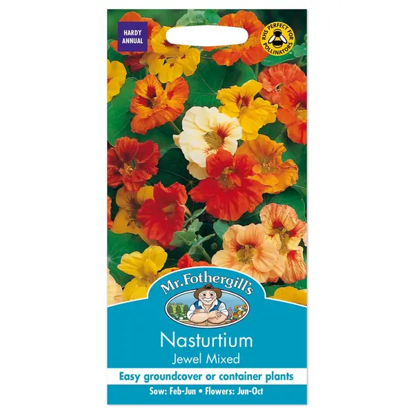 Mr. Fothergill's Nasturtium Jewel Mixed Seeds Multicoloured