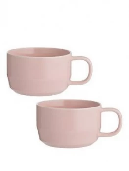 Typhoon Caf&Eacute; Concept Set Of 2 Cappuccino Mugs - Pink