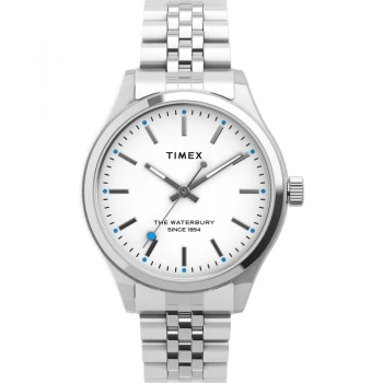 Timex White and Silver 'Waterbury Traditional' Chronograph Classical Watch - tw2u23400