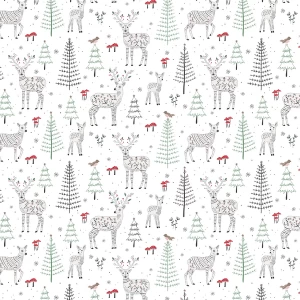 Sass & Belle Winter Forest Folk Deer Wrapping Paper