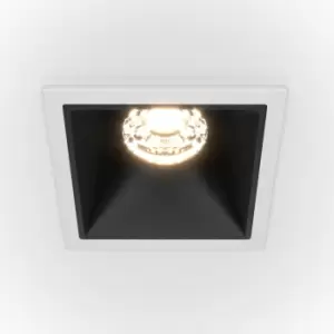 Maytoni Alfa LED Square Recessed Downlight White, Black, 500lm, 4000K