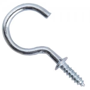 Select Hardware Cup Hooks Bright Zinc Plated Shouldered 25mm 20 Pack