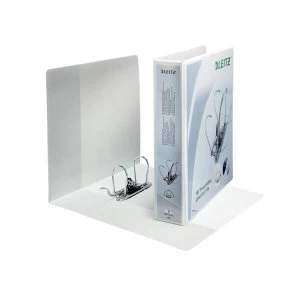 Leitz Presentation Lever Arch File 180degree Opening 80mm Spine A4 White Ref 42250001 Pack 10