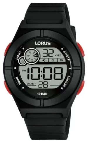 Lorus Womens Digital Black Silicone Strap R2363NX9 Watch