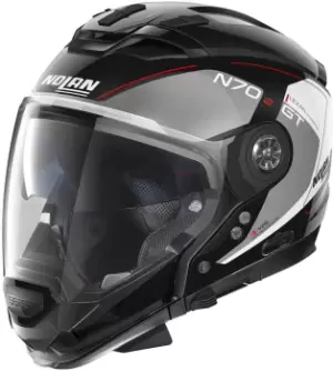 Nolan N70-2 GT Lakota N-Com Helmet, black-grey-red, Size S, black-grey-red, Size S