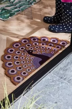 Biodegradable Peacock Shaped Doormat