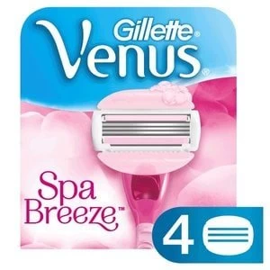 Gillette Venus Spa Breeze Womens 4 Razor Blade Refills