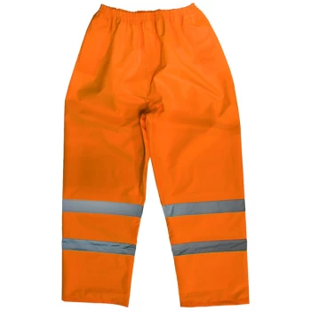 Worksafe 807LO Hi-Vis Orange Waterproof Trousers - Large