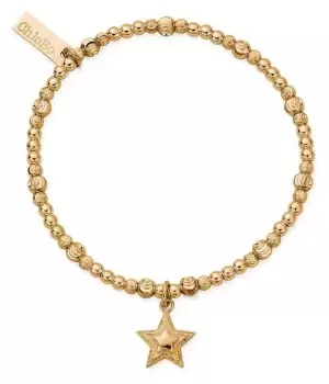 ChloBo GBCS3315 Cute Sparkle Beaming Star Bracelet Gold Jewellery