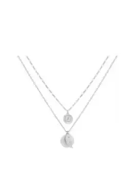 Bibi Bijoux Silver 'Serenity' Layered Charm Necklace, Silver, Women