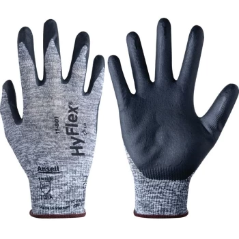 11-801 Hyflex Palm-side Coated Grey/Black Gloves - Size 6 - Ansell