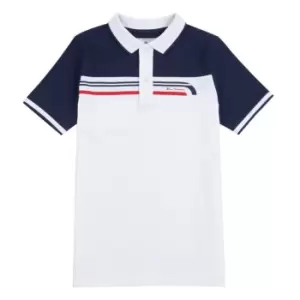 Ben Sherman Stripe Polo Shirt Infant Boys - White