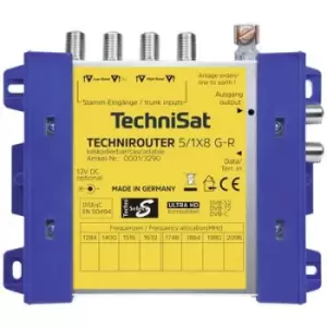 TechniSat TechniRouter 5/1x8 G-R SAT multiswitch Inputs (multiswitches): 5 (4 SAT/1 terrestrial) No. of participants: 8