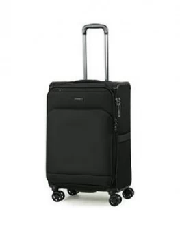 Rock Luggage Georgia Medium 8-Wheel Suitcase - Black