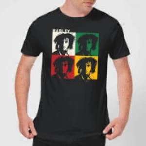 Bob Marley Faces Mens T-Shirt - Black
