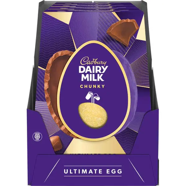 Cadbury Gifts Direct Cadbury Dairy Milk Chocolate Chunky Easter Egg (Box of 4) 4308454O