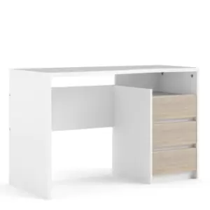 Function Plus Desk 3 Drawers White Oak Effect Structure