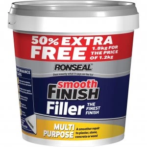 Ronseal Smooth Finish Multi Purpose Interior Wall Ready Mix Filler 1.8kg