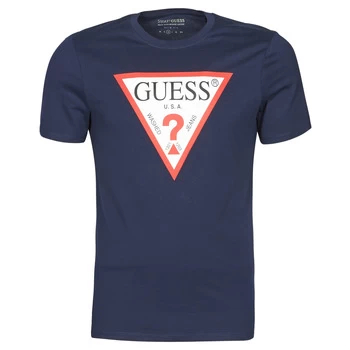 Guess CN SS Original LOGO TEE mens T shirt in Blue - Sizes XXL,S,M,XL,XS