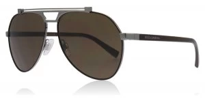 Dolce & Gabbana DG2189 Sunglasses Matte Brown / Gun 131573 61mm