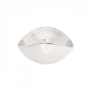 Hotel Collection Hotel Beaten Metal Oval Bowl - Silver