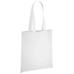 Brand Lab Organic Cotton Long Handle Shopper Bag (One Size) (White)