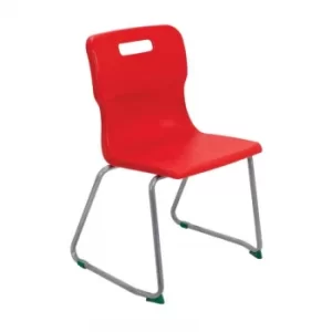 TC Office Titan Skid Base Chair Size 5, Red