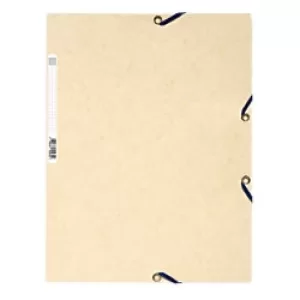 Exacompta 3 Flap Folder 55532E A4 Ivory Mottled Pressboard 24 x 32cm Pack of 25