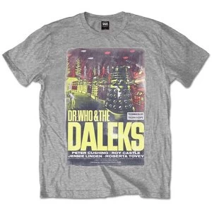 Doctor Who - Daleks Unisex X-Large T-Shirt - Grey