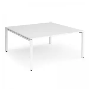 Adapt boardroom table starter unit 1600mm x 1600mm - white frame and