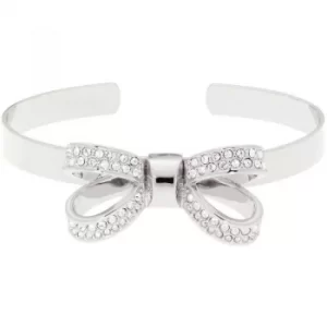 Ted Baker Ladies Silver Plated Olexaa Opulent Pave Bow Bangle