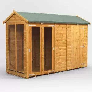10x4 Power Apex Summerhouse Combi Building including 4ft Side Store